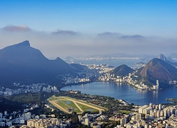 Cityscape seen from the Dois Irmaos Mountain, Rio de Janeiro, Brazil, South America