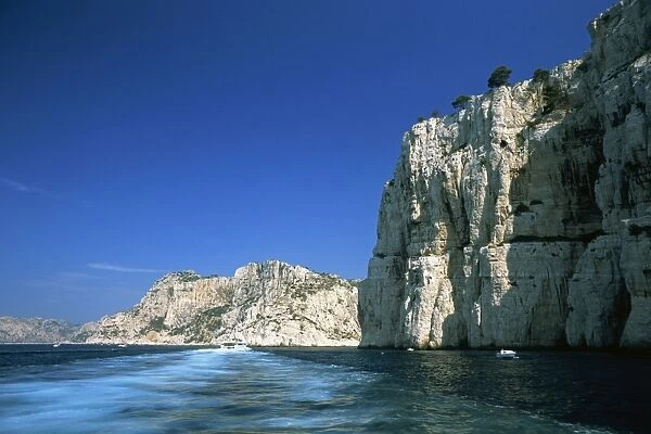 Cliffs of the Calanques, near Cassis, Bouches-du-Rhone, Cote d Azur