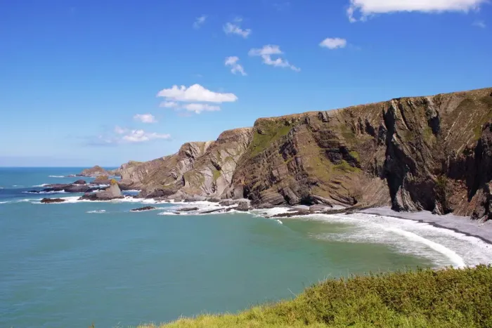 Framed Print : Hartland Quay Cliffs Print Framed Print : Hartland Quay Cliffs Print
