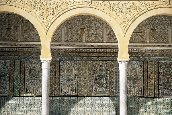 Close-up of arches and decorated walls