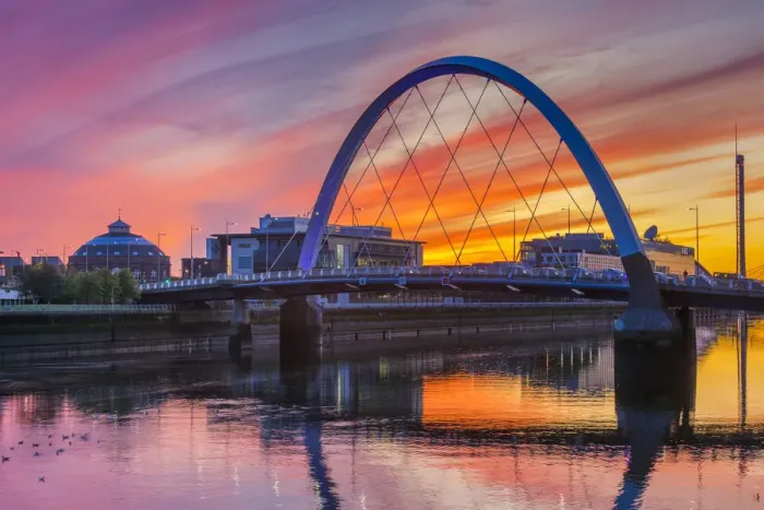 Framed Print : Clyde Arc Print at Sunset Framed Print : Clyde Arc Print at Sunset