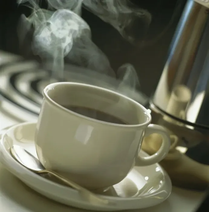 Framed Print : Steaming Coffee Print Framed Print : Steaming Coffee Print