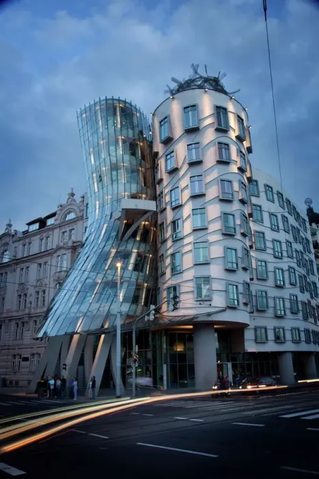 Framed Print : Dancing House Print at Dusk, Prague Framed Print : Dancing House Print at Dusk, Prague