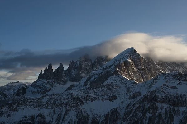 Dolomites, mountain peaks near Falcade, Veneto, Italy, Europe