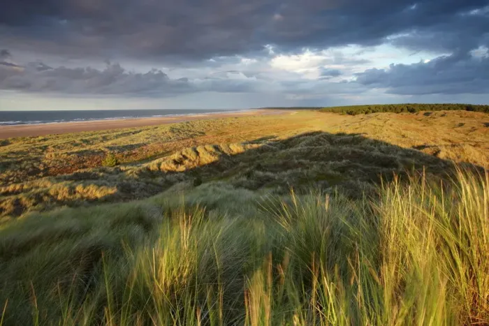 Framed Print : Holkham Bay Print: Dramatic Last Light on the Dunes Framed Print : Holkham Bay Print: Dramatic Last Light on the Dunes