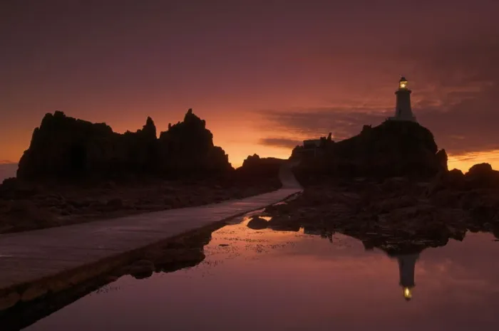 Framed Print : Corbiere Lighthouse Print, Jersey, Channel Islands Framed Print : Corbiere Lighthouse Print, Jersey, Channel Islands