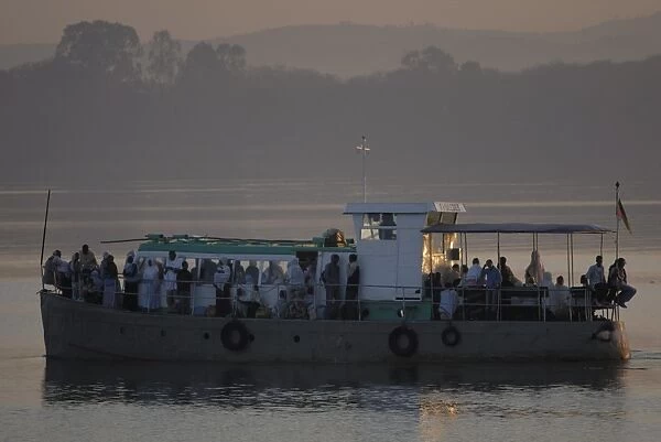 Early morning ferry, Lake Tana, Ethiopia, Africa