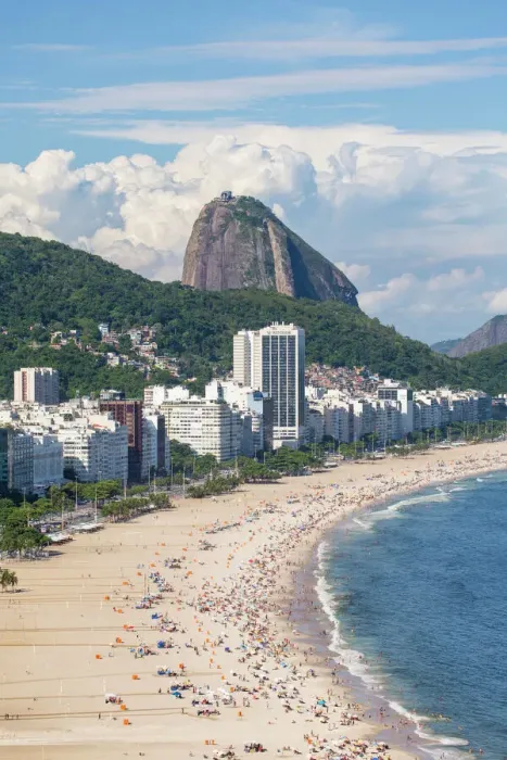 Framed Print : Elevated view Print of Copacabana Beach Framed Print : Elevated view Print of Copacabana Beach