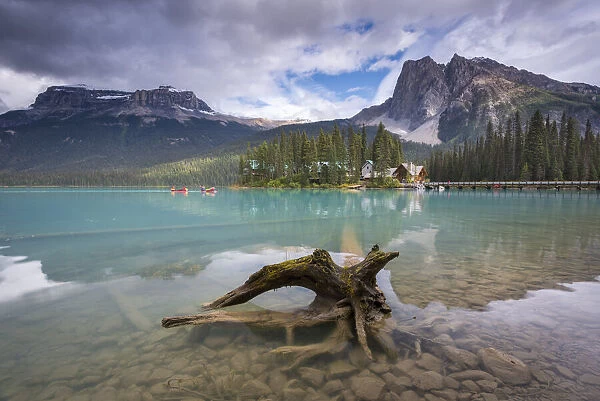 Emerald Lake and Emerald Lake Lodge in the Canadian Rockies, Yoho National Park