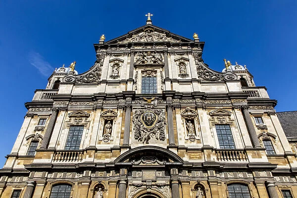 Facade of St. Carolus Borromeus Catholic Church, Antwerp, Belgium, Europe