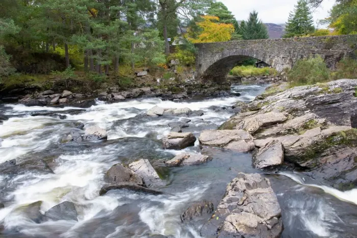 Framed Print : Print of The Falls of Dochart and old stone bridge, Killin Framed Print : Print of The Falls of Dochart and old stone bridge, Killin