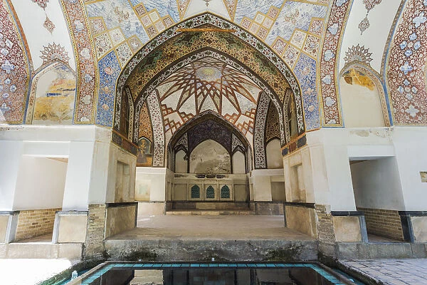 Fin Garden, Kushak pavilion, detail of the ceiling, UNESCO World Heritage Site, Kashan