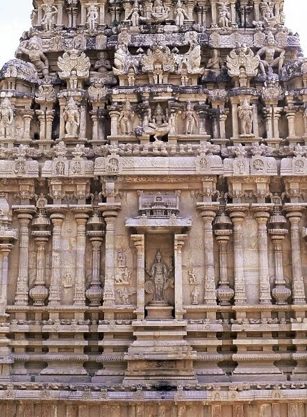 Finely sculpted base of 17th century shrine to Subrahmanya