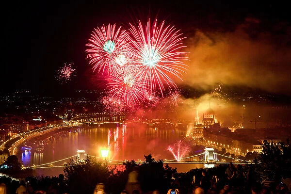 Fireworks Show over Budapest on 20th August (St. Stephens Day)
