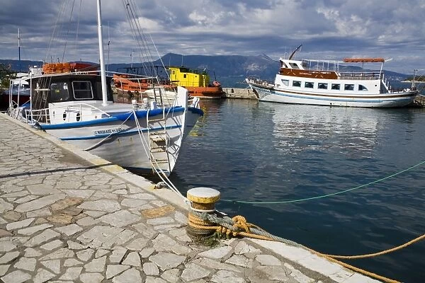 Fishing boats in Corfu, Ionian Islands, Greek Islands, Greece, Europe