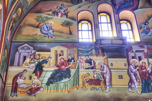 Frescoes, Holy Church of St. Nicoloas, Koukaki, Athens, Greece, Europe