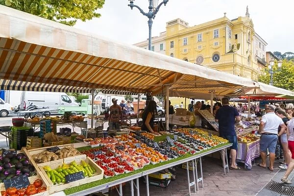Fruit and vegetable market, Cours Saleya, Old Town, Vieille Ville, Nice, Cote d Azur