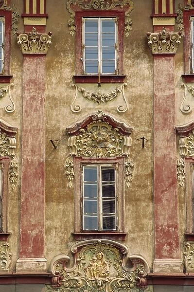 Gabler House facade, Cheb, West Bohemia, Czech Republic, Europe