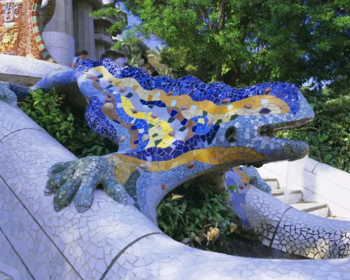 Framed Print : Gaudi Architecture Print, Parc Guell, Barcelona Framed Print : Gaudi Architecture Print, Parc Guell, Barcelona