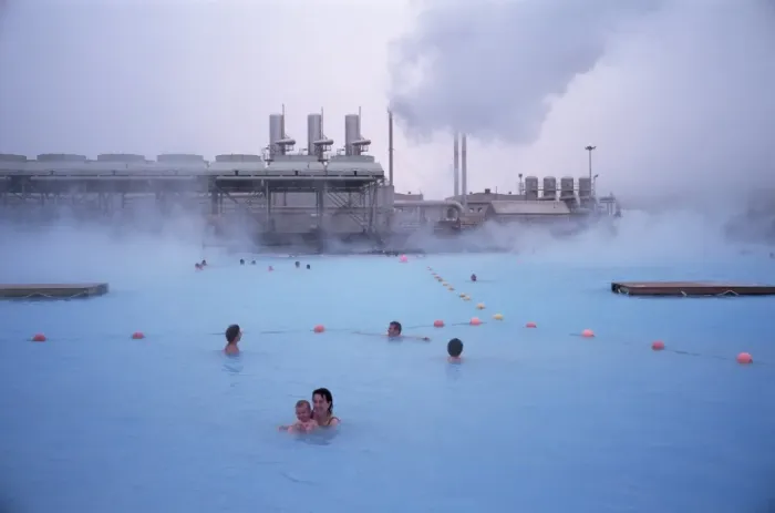 Framed Print : Geothermal Bathing Print, Blue Lagoon