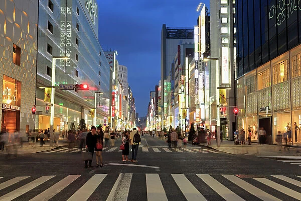 Ginza Shopping District, Tokyo, Japan, Asia