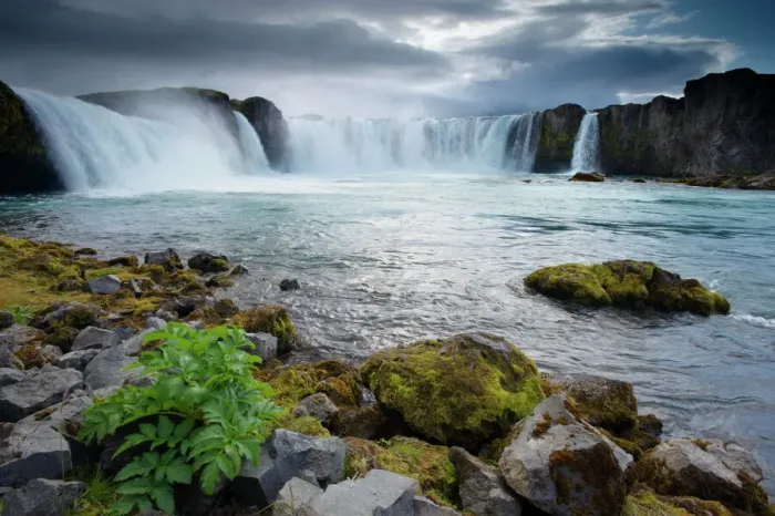 Framed Print : Godafoss Waterfall Print, Iceland Framed Print : Godafoss Waterfall Print, Iceland