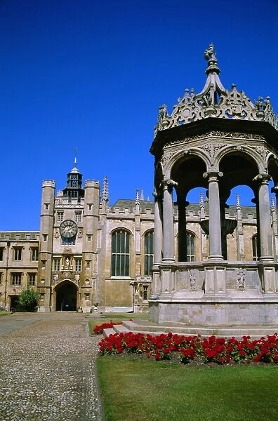 The Great Court, Trinity College, Cambridge, Cambridgeshire, England, UK