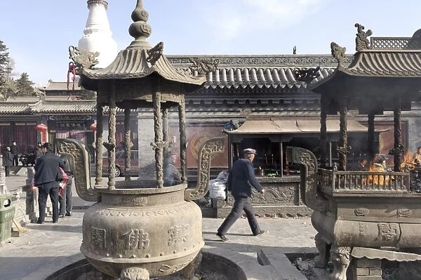 The Great White Pagoda (Da Baita), Tayuan Temple (Tayuan Si), one of Chinas most ancient Buddhist sites, Five Terrace Mountain (Wutai Shan), Shanxi