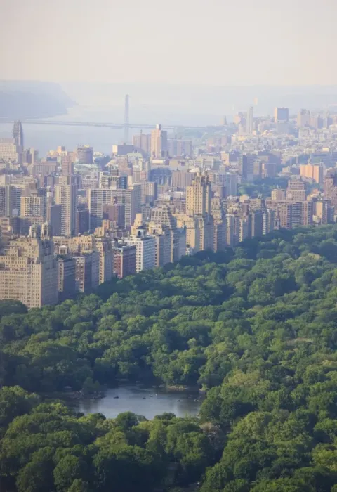 Framed Print : High Angle View Print of Upper West Side and Central Park Framed Print : High Angle View Print of Upper West Side and Central Park
