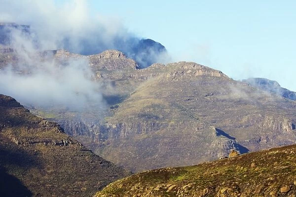 Highland scenery near Mahlasela Pass, Lesotho, Africa