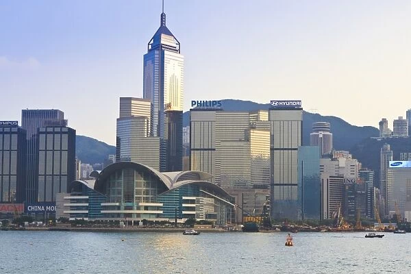 Hong Kong Convention Centre and skyline, Hong Kong Island, Hong Kong, China, Asia