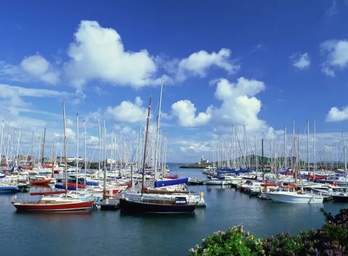 Framed Print : Howth Marina and Lighthouse Print