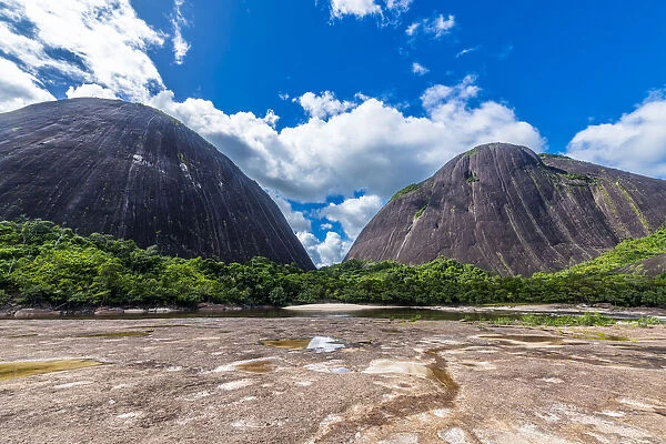 Huge granite hills, Cerros de Mavecure, Eastern Colombia, South America