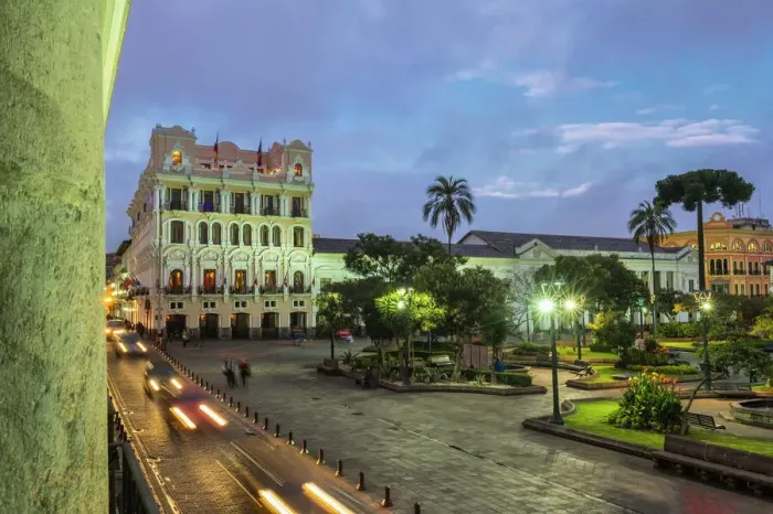 Framed Print : Independence Square at Sunset, Quito Print Framed Print : Independence Square at Sunset, Quito Print