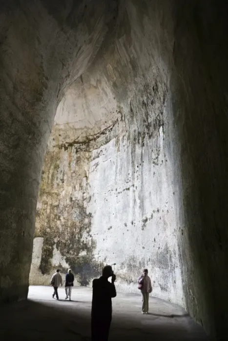 Framed Print : Interior of the Orecchio di Dionisio cavern Print Framed Print : Interior of the Orecchio di Dionisio cavern Print