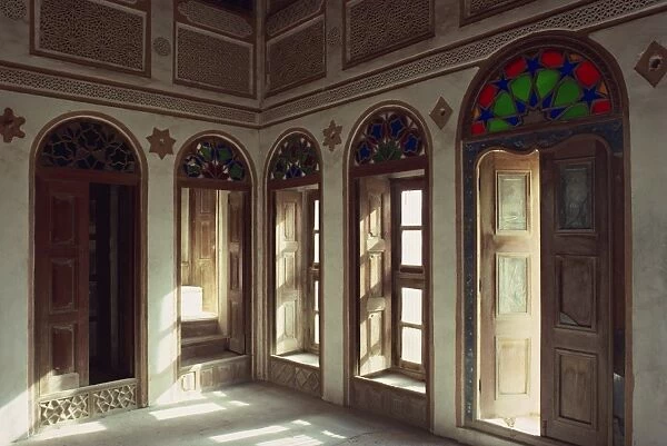 Interior of the restored house of Shaikh Isa, in the small village of Al Jasra
