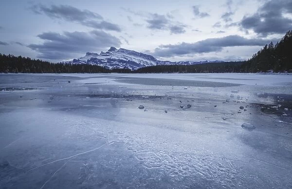 Two Jack Lake in the winter season, Banff National Park, UNESCO World Heritage Site