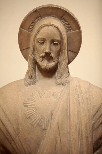 Jesus statue in Sainte-Marie des Batignolles church, Paris, France, Europe