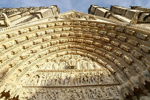 The Last Judgement, Western portal, Bourges Cathedral, UNESCO World Heritage Site, Cher