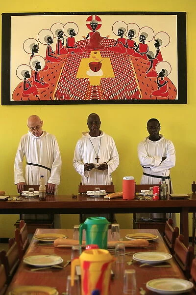 Keur Moussa Abbey refectory, Keur Moussa, Senegal, West Africa, Africa