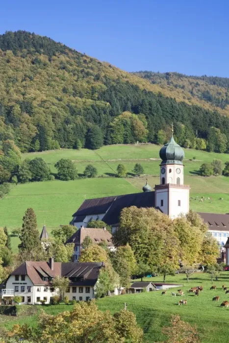Framed Print : Black Forest Monastery Print, Munstertal Valley, Germany Framed Print : Black Forest Monastery Print, Munstertal Valley, Germany