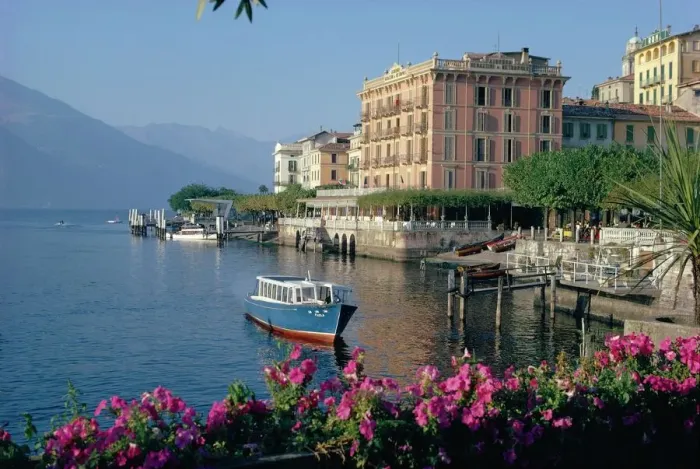 Framed Print : Lakeside Print of Bellagio, Lake Como Architecture Framed Print : Lakeside Print of Bellagio, Lake Como Architecture