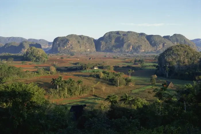 Framed Print : Landscape Print of Vinales Valley Fields and Hills