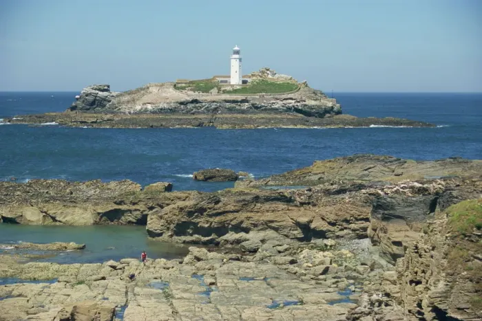 Framed Print : Godrevy Point Lighthouse Print Framed Print : Godrevy Point Lighthouse Print