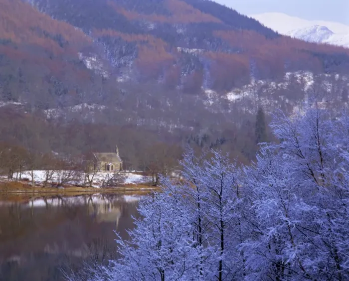 Framed Print : Loch Achray Winter Landscape Print Framed Print : Loch Achray Winter Landscape Print