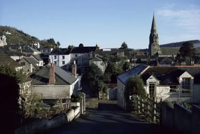 Framed Print : Lostwithiel Print, Cornwall Landscape