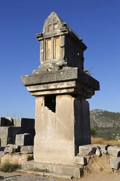 Lycian tomb, Xanthos, near Kalkan, Lycia, Antalya Province, Mediterranean Coast, Southwest Turkey