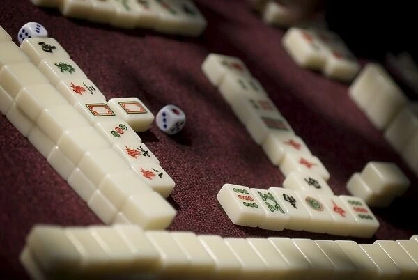 Mahjong tiles, Dali, Yunnan, China, Asia