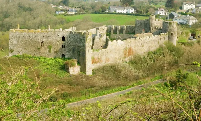 Framed Print : Manorbier Castle Print, Pembrokeshire Wales Framed Print : Manorbier Castle Print, Pembrokeshire Wales