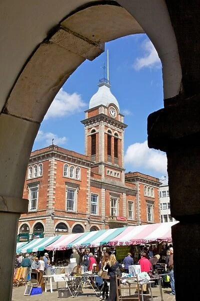Market Hall and market stalls, Chesterfield, Derbyshire, England, United Kingdom, Europe